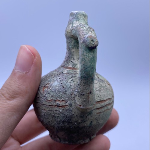 Very rare ancient greek twin handled terracotta amphora vessel - 第 4/11 張圖片