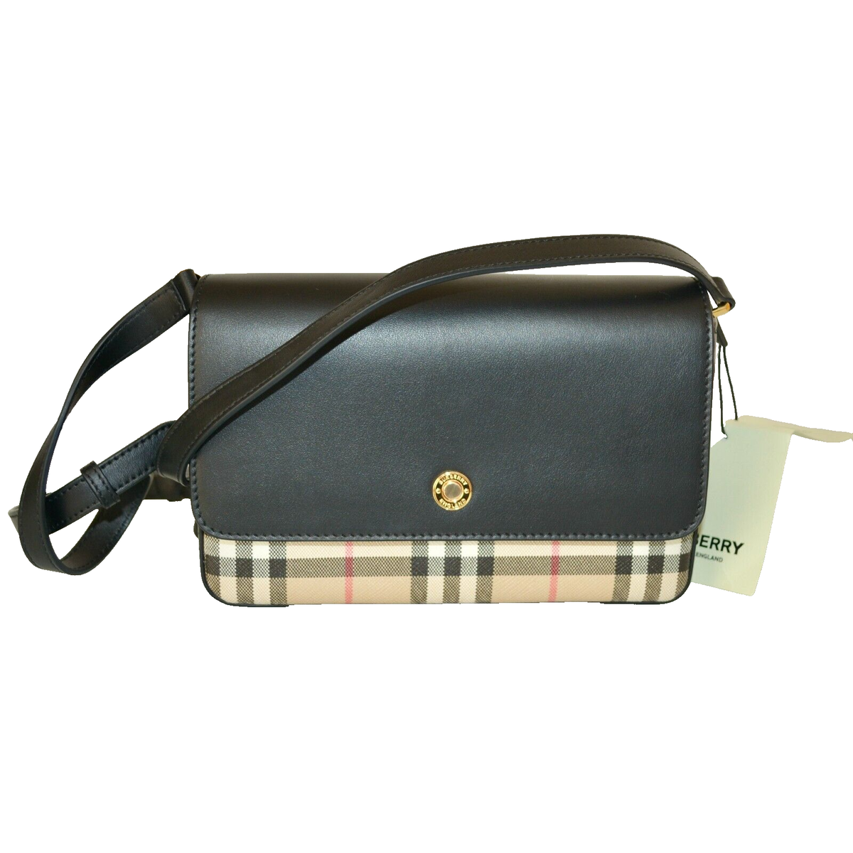 NWT BURBERRY VINTAGE CHECK LEATHER HAMPSHIRE CROSSBODY BAG NWT BURBERRY VINTAGE CHECK LEATHER HAMPSHIRE CROSSBODY BAG