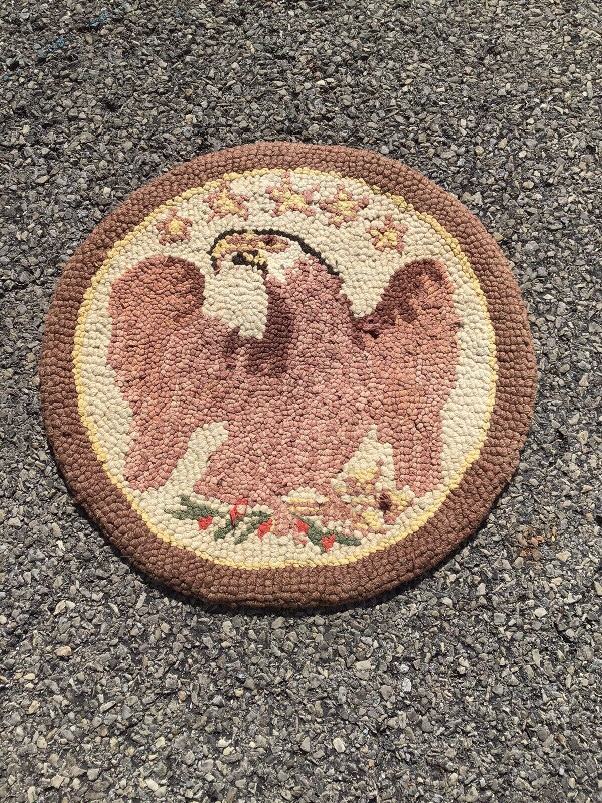 Early 1900s 14in Americana Eagle Carpet