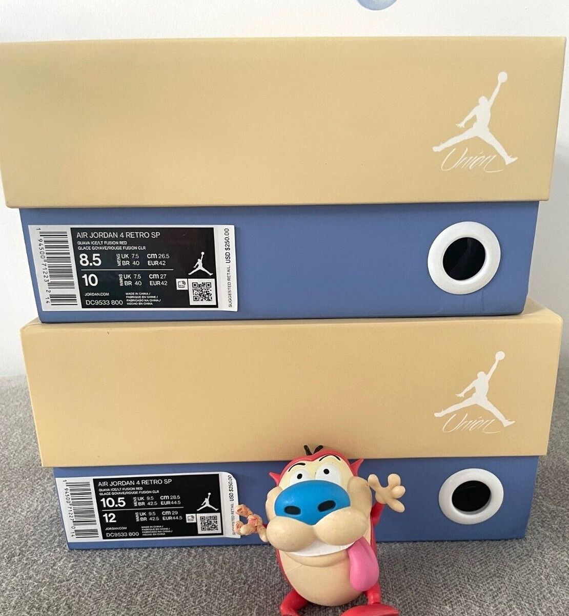New Nike Air Jordan 4 Union LA Guava Ice 8.5 10.5 Metallic New Nike Air Jordan 4 Union LA Guava Ice 8.5 10.5 Metallic