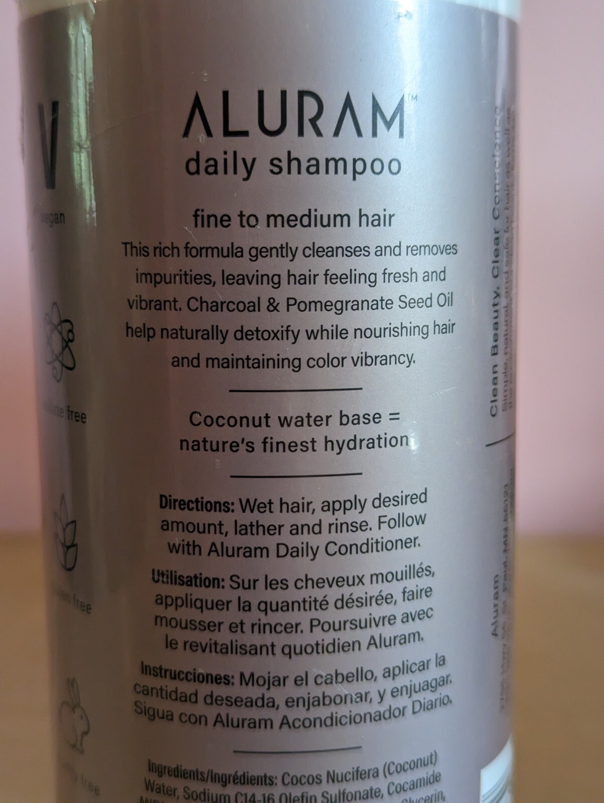 Aluram Clean Beauty Collection Daily Shampoo Fine To Medium Hair 33.8oz