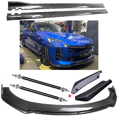 Carbon Fiber Front Bumper Rear Splitter Spoiler Side Skirt For Kia Stinger