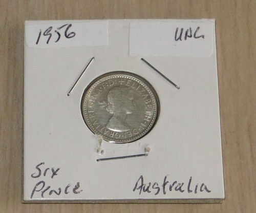 Australia 1956 Six Pence coin 1P14 Rare only 7,904,000
