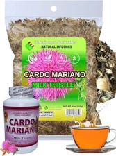 Cardo Mariano Herb Tea & Capsules | Vegan | 100% Pure & Natural Milk Thistle | L