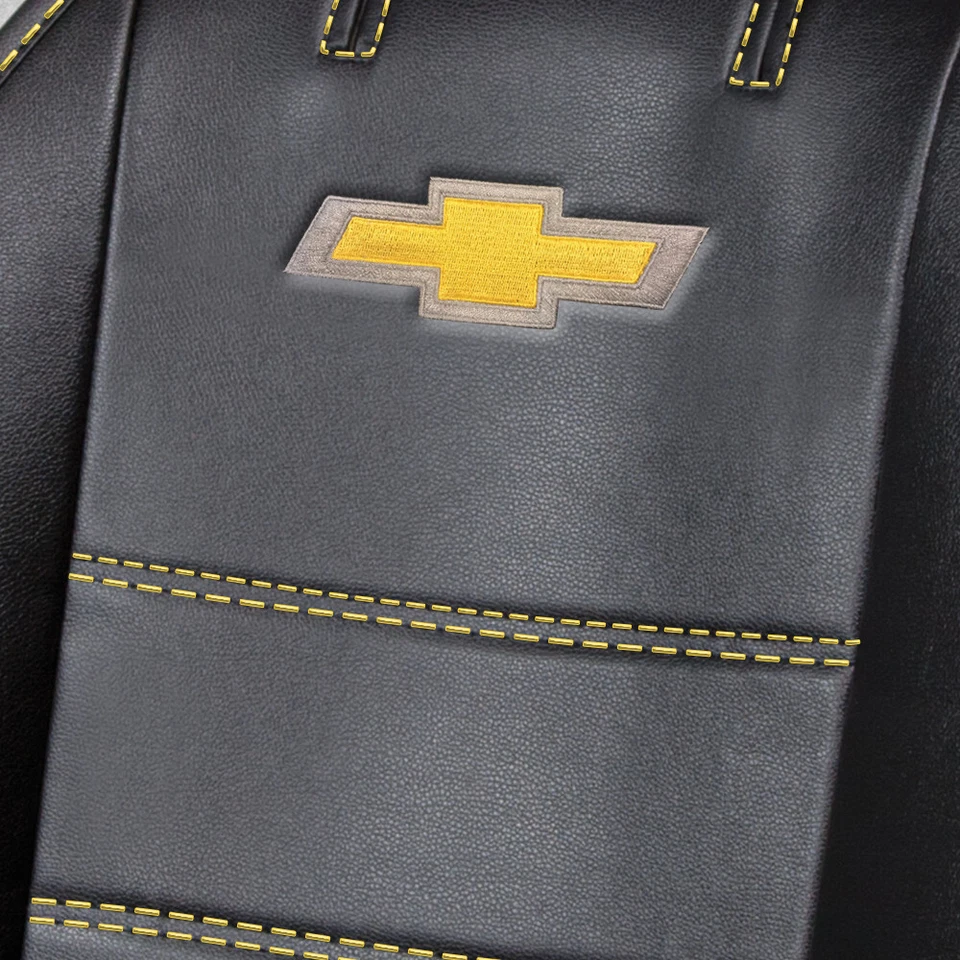 ⭐️⭐️⭐️⭐️⭐Nuevas fundas de asiento de cuero sintético para automóvil camioneta SUV para Chevrolet ajuste universal Foto 2 de 4