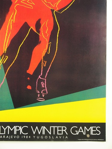 Andy Warhol ~ Juegos Olímpicos de Sarajevo 1984 ~ litografía offset original de colección 24x36" - Imagen 14 de 15