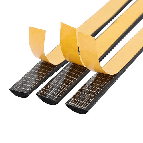 Neoprene Self Adhesive Backed Foam Sponge Strip Flat/Half Round Seal EPDM Black - Picture 12 of 12