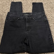 Seven7 Tummyless Skinny Jeans Womens 10 Black Denim Stretch High Rise