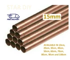 VARIOUS 15MM COPPER TUBE/PIPE 10CM-3 METRES PLUMBING/WATER/GAS/DIY/MODELLING/NEW