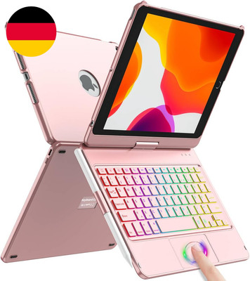 Tastatur Hülle Für Ipad 10.2 Zoll,Für Ipad 9/8/7 Generation Hülle,360° Touchpad 