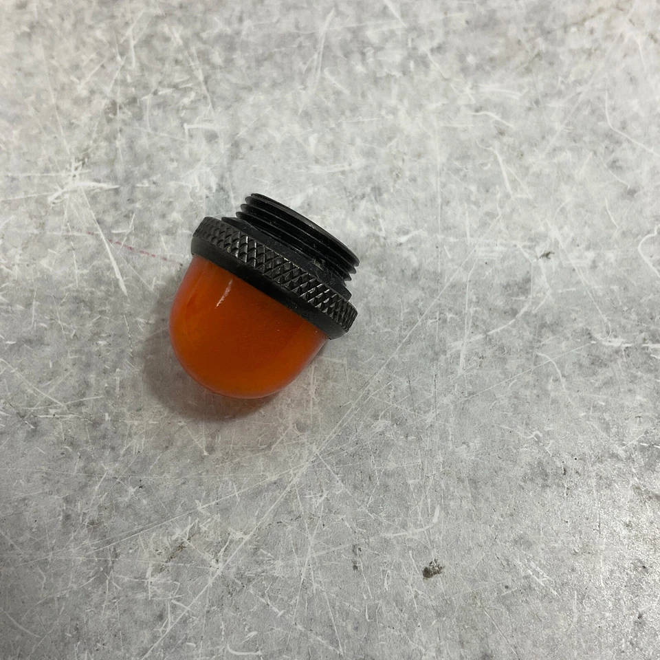 Amplificador AMPLIFICADOR GUARDABARROS DE COLECCIÓN Lámpara Naranja Joya de Vidrio 14mm Rosca Diámetro Exterior Foto 3 de 4