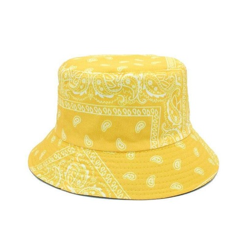 Bandana Bucket Hat Pattern Cotton Double-sided Bucket Hat Men Women - 第 12/12 張圖片