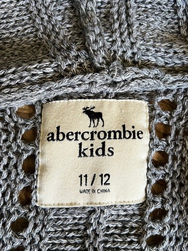 Abercrombie Kids Girls Cardigan Open Front Sweater Hooded Size 11/12 Medium - Picture 8 of 8