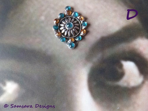 Tribal Bindi Belly Dancing Hafla Fairy Festival Rave Chakra Terzo Occhio Hippy Goth - Foto 17 di 26