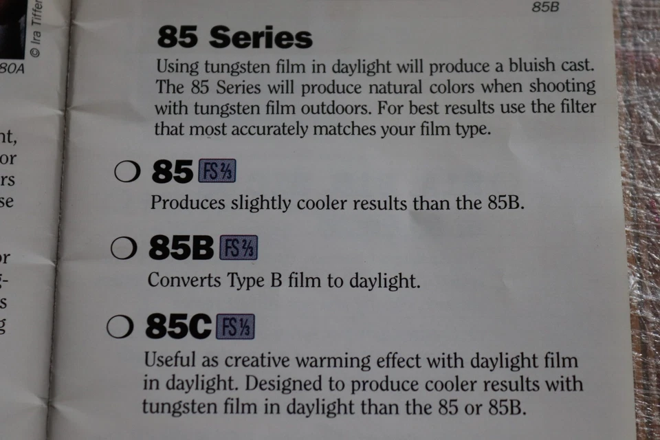 New Vtg Rokunar 72mm 85B Warm FILTER Japan 72mm 85B Conversion/Light Balanc MINT - Image 4 of 4