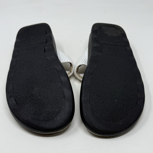SAS Sanibel Sandals Womens 8 M White Leather Croc Print Thong Comfort Casual - Picture 14 of 15