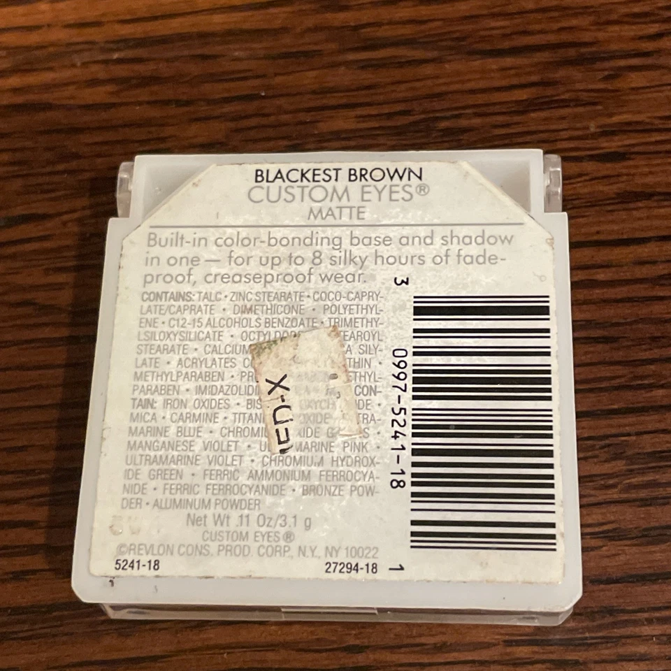 REVLON RARE! Custom Eyes VINTAGE Eye Shadow Blackest Brown Matte Original - Image 4 of 4