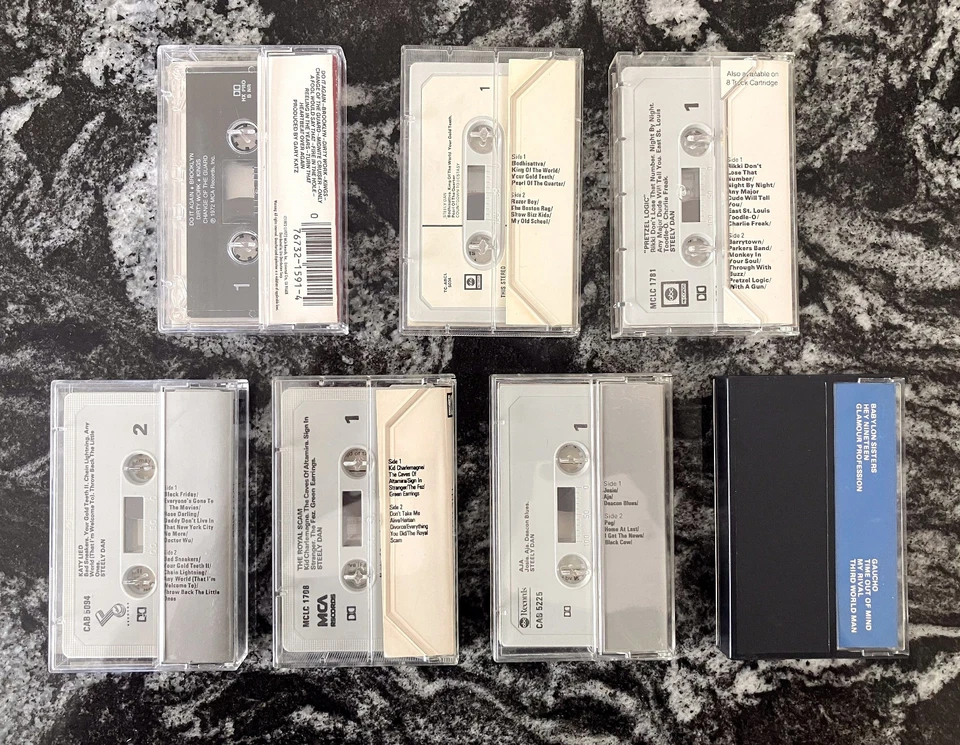 STEELY DAN UK 7 Cassette Tape Lot! Katy Lied Pretzel Logic Aja Gaucho! 🔥🔥🔥! - Image 2 of 2