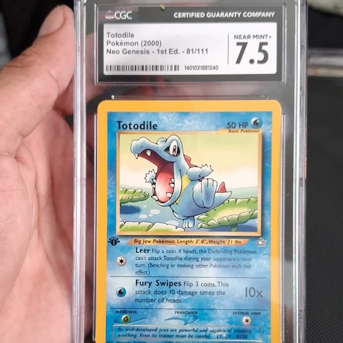 Totodile (1st Edition) graded CGC 7.5 for sale on eBay