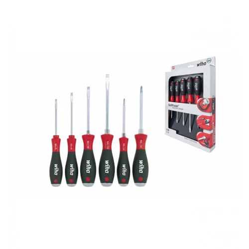 Wiha Schraubendreher Set SoftFinish 6-tlg. Werkzeugset Schwarz