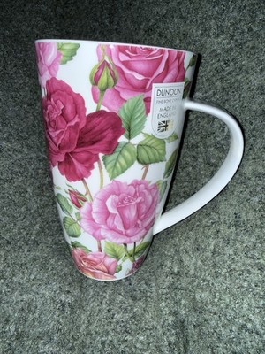 Dunoon Lomond Bone China Floral Peony Coffee Mug 21 fl oz Made in England