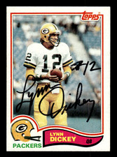 Lynn Dickey Green Bay Packers 1982 Topps Auto #357 w/COA