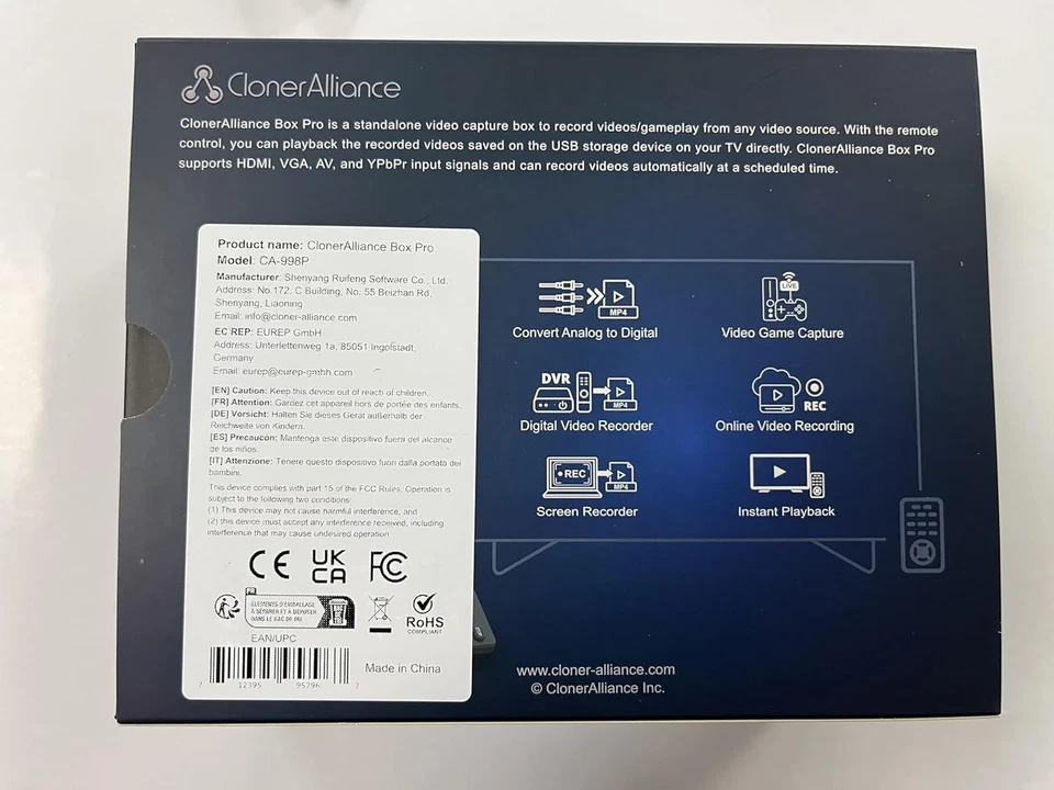 Box Pro, 1080p@60fps Video Recorder, DVR with HDMI Capture, Playback on TV. R... - Image 4 of 4