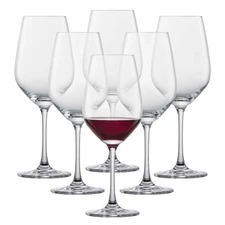 Forté Red Wine Grasses (Set of 6), Burgundy Glasses, Dishwasher-safe