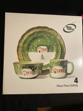 Macys The Cellar Log Cabin 4 Pc Set New In Box