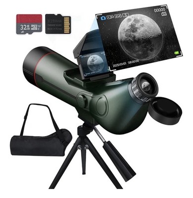 FASHIONARI Smart Telescope 80mm 4K Digital Auto Focus Dual Screen Tripod