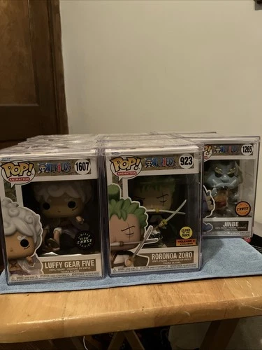 One Piece Funko Pops 8 (Chase + Exclusives) Luffy Zoro Chopper Jimbe Ace Usopp