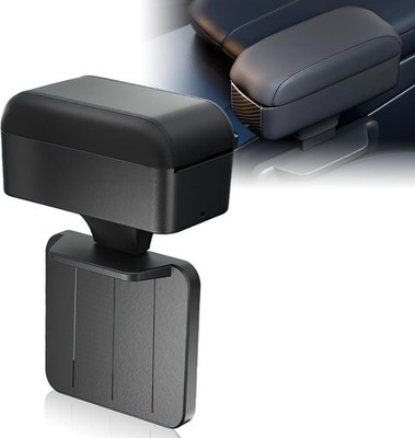 Universal Car Armrest Box,PU Leather Armrest Extender, Height Adjustable Car 