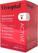 Vivioptal Active, 90 Softgels, Ginseng & Omega 3, Multivitamin &... 