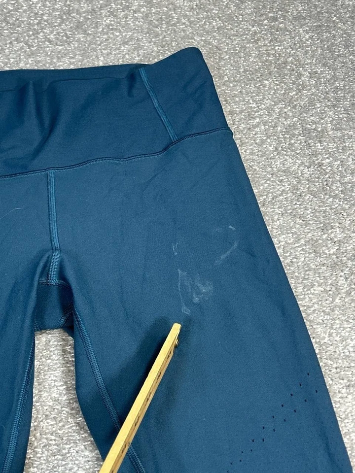 Lululemon Zoned 24'' Tight Leggings Womens 12 Green Logo Mid Rise Yoga Workout - Image 3 of 4