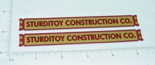 Pair Sturditoys Construction Company Truck Stickers SD-007