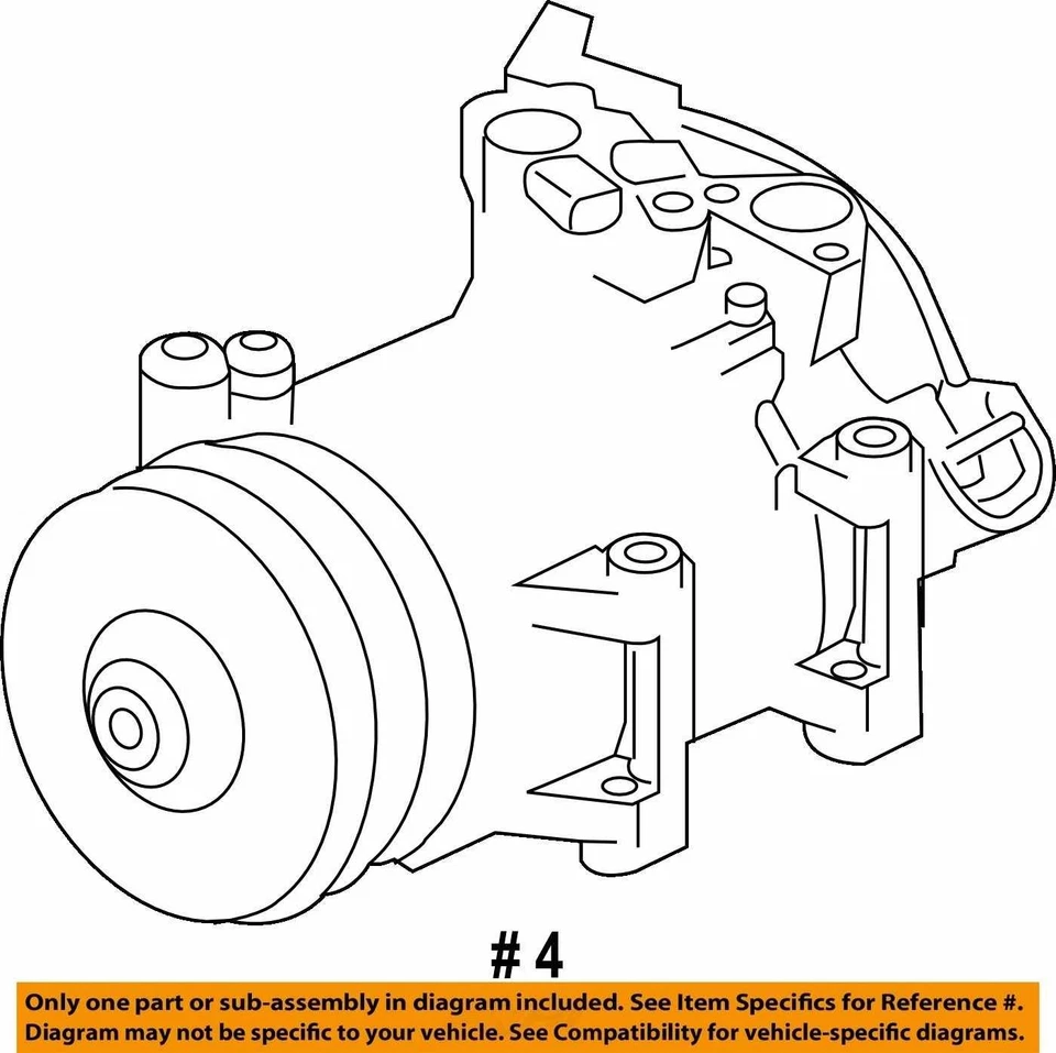 AC Compressor Fits 17-19 LEGACY 3071731 - Image 4 of 4