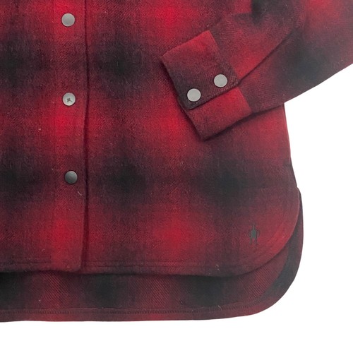 Smartwool Anchor line Plaid Shirt Jacket S Red & Black Wool Blend gorpcore - Picture 6 of 11