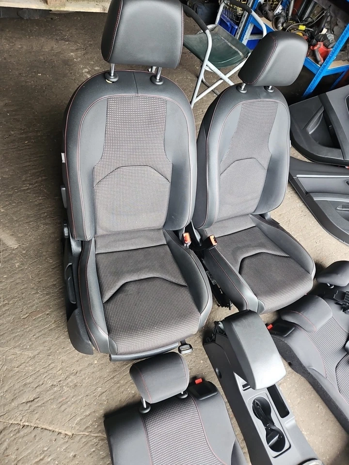 seat leon fr mk3 half leather seats set 2013-2019 - Image 4 of 4