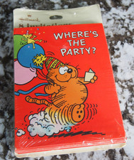 Vintage Party Invitations Heathcliff 8 Pack 1993 Wheres the Party?