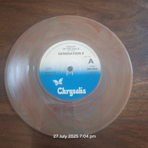 GENERATION X Valley Of The Dolls / Shakin' All Over UK coloured vinyl 7" Chrysal - Picture 6 of 7
