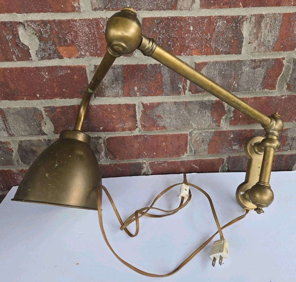Brass Swing Arm Lamp In Collectible Table Lamps for sale | eBay