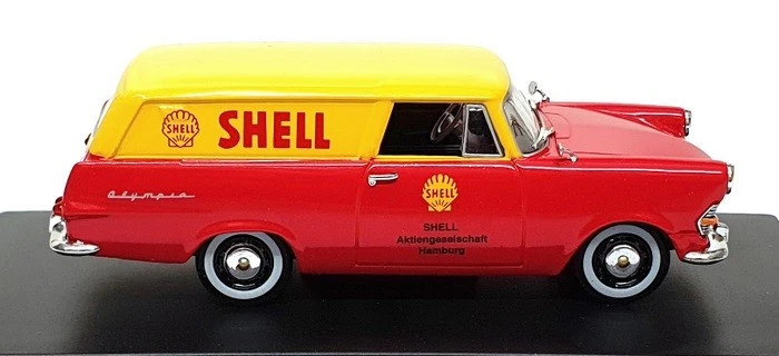 Корпус фургона Opel Rekord P2 1960 г. в масштабе 1:43 желтый/красный Starline Models 53042 - Изображение 3 из 4