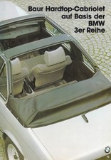 BMW 3er CABRIO BAUR E21 Cabriolet Prospekt Brochure 86