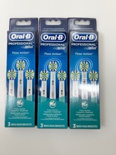 Oral-B FlossAction Electric Toothbrush Replacement Brush Heads Refill, 3ct