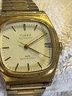 Vintage 70s Timex Automatic Date  Men’s Gold Tone Watch