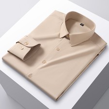 Men's Wrinkle Free Dress Shirts Comfort 4-Way Stretch Slim Fit Button Up Shirt