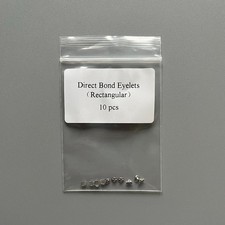 10pcs Dental Orthodontic Lingual Buttons Direct Bond Eyelets Rectanglar Base