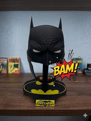 Batman Helm tragbar mit Ständer | Cosplay Maske mit Magnetverschluss