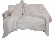 Echte Lammfelldecke Pelzdecke Tagesdecke Natur Felldecke