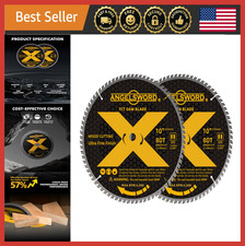 10" Ultra Fine Finish Wood Cutting Saw Blade 80T 2 Pack for Table/Miter Saw